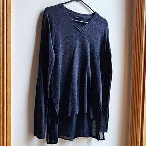 Maison Coupe Black/Charcoal Gray V-Neck Jersey Size Medium